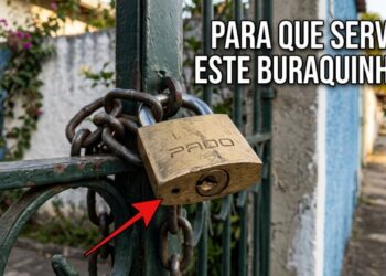 Para que serve o furinho minúsculo escondido na parte de baixo do cadeado do portão da rua?