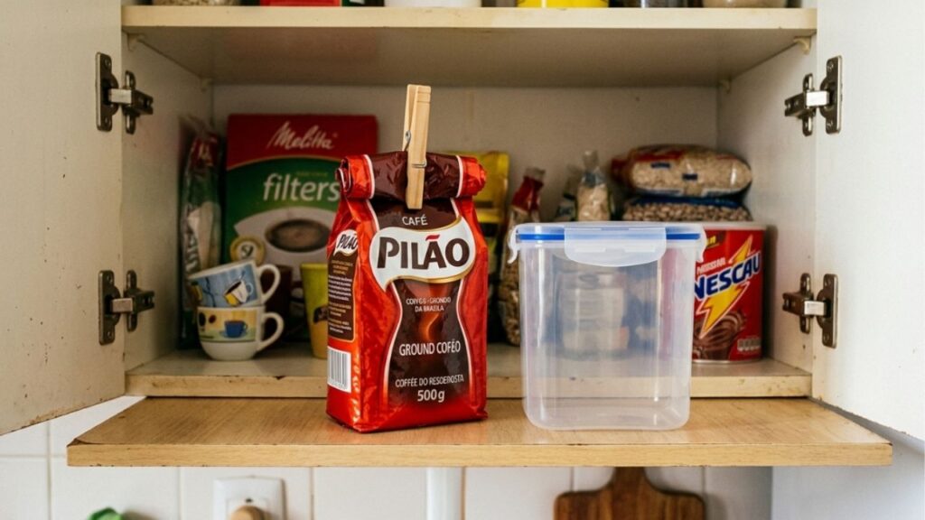 Pare de guardar o pó de café no armário e dentro da embalagem fechada com pregador: essa é a maneira correta de armazenar para preservar o aroma e o sabor intenso