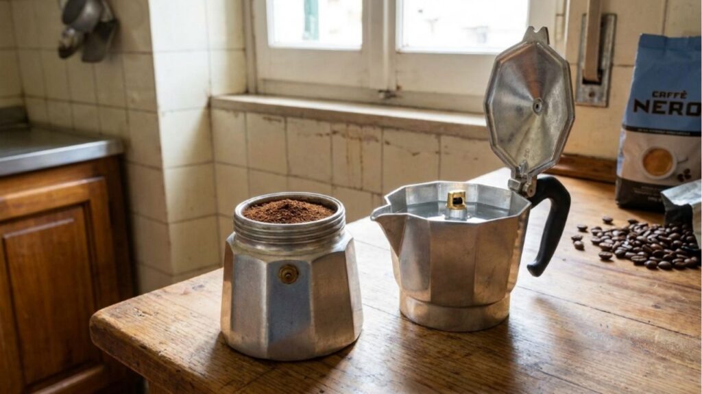 Como preparar o café perfeito na cafeteira italiana segundo os princípios da química: água, pó e chama