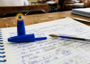 Para que serve o pequeno furo na tampa da caneta esferográfica que quase todo estudante morde?