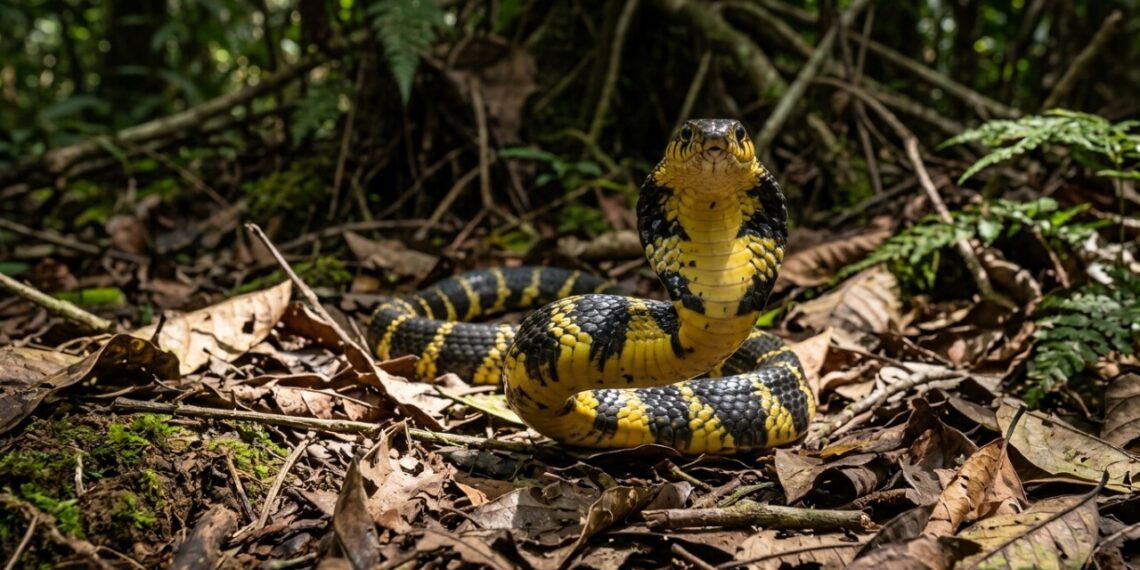 A cobra caninana que virou destaque na fauna brasileira porque, além de usar táticas de blefe, consegue emitir sons estratégicos para espantar predadores
