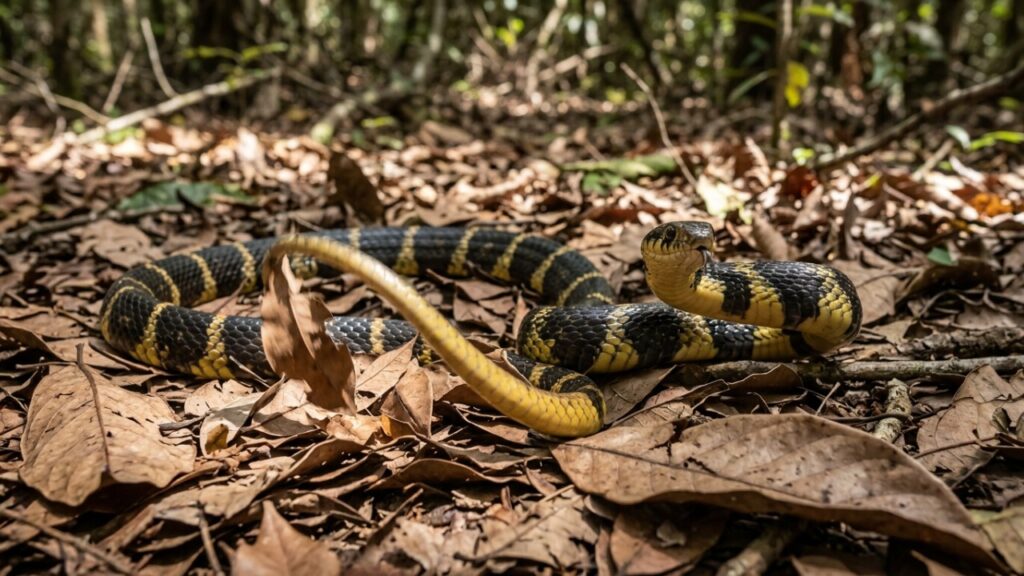 A cobra caninana que virou destaque na fauna brasileira porque, além de usar táticas de blefe, consegue emitir sons estratégicos para espantar predadores