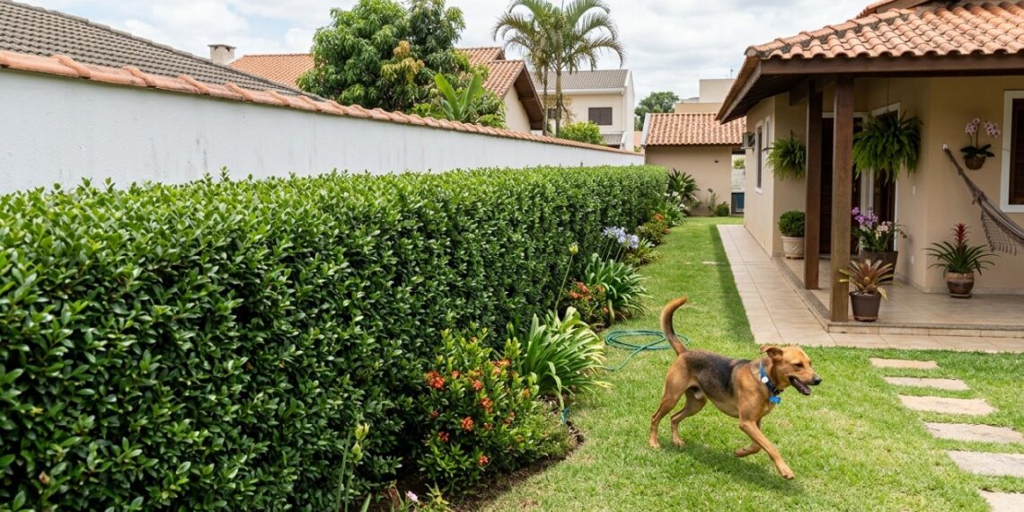As 8 cercas vivas densas que não possuem espinhos perigosos e deixam seus cães correrem pelo limite do terreno em segurança