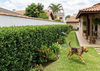 As 8 cercas vivas densas que não possuem espinhos perigosos e deixam seus cães correrem pelo limite do terreno em segurança