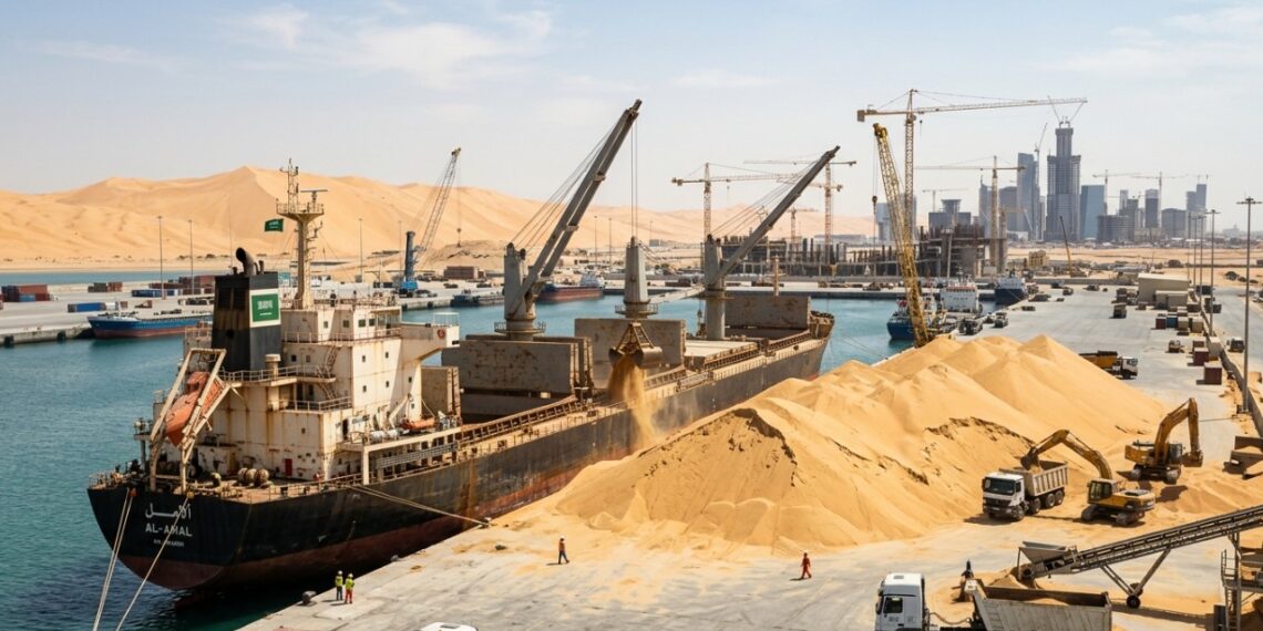 O grão extremamente fino da areia do deserto força um dos locais com maior quantidade de areia no mundo a importar o material de outras nações