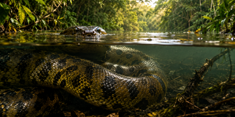 A Sucuri Verde Ganhou Notoriedade Na Fauna Amazonica Devido A Sua Habilidade De Permanecer Submersa Durante Emboscadas Silenciosas E Capturar Presas Com Constricao Poderosa