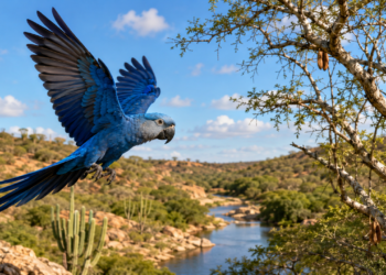 Em Junho De 2022 Oito Ararinhas-Azuis Foram Trazidas Do Cativeiro Em Transporte Especial E Soltas No Refugio Da Vida Silvestre Para Substituir A Populacao Dizimada Em 2000