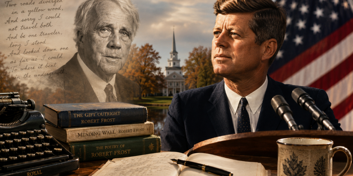 John F Kennedy Ao Comentar A Grandiosidade E O Legado De Robert Frost Disse Sua Morte Deixa Um Vazio No Espirito Americano