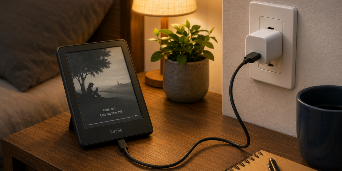 O Que Deve Ser Conectado Primeiro O Kindle Ou O Carregador De Tomada Para Evitar Danos Mecanicos E Eletricos
