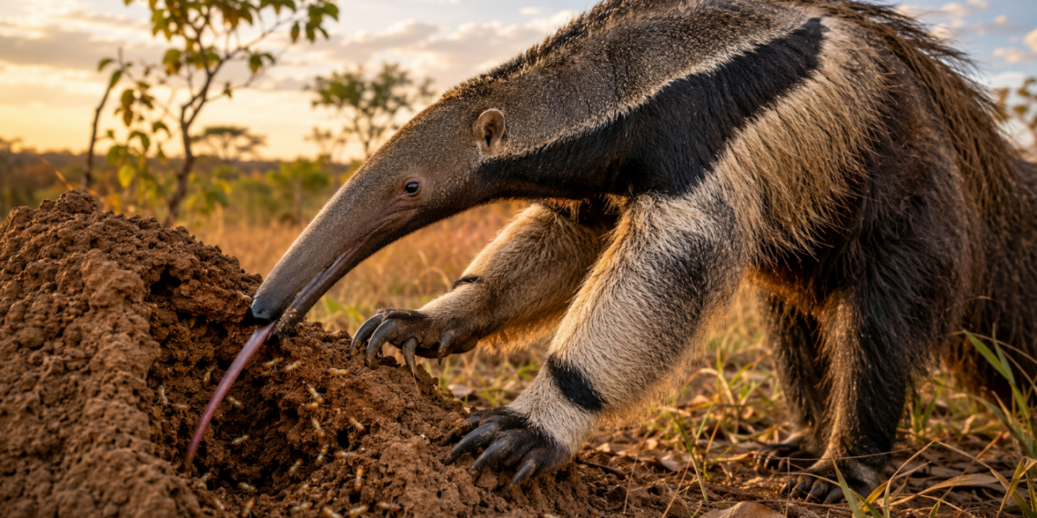 O Tamandua Bandeira Ganhou Notoriedade Na Fauna Do Cerrado Devido A Sua Habilidade De Mover A Lingua Comprida Durante Ataques A Cupinzeiros E Capturar Insetos Com Saliva Pegajosa