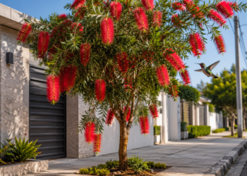 A Árvore De Flores Vermelhas Que Virou Moda Nas Calçadas Porque Além De Não Quebrar Calhas Atrai Dezenas De Beija-Flores