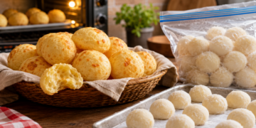 Pare De Guardar O Pao De Queijo No Saco Aberto Dentro Do Armario Essa E A Maneira Correta De Congelar As Bolinhas Frescas E Assar Direto No Forno Para Preservar A Casquinha Crocante