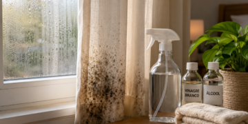 Como Tirar Mofo Escuro Das Cortinas Do Quarto No Inverno O Truque Facil Da Solucao Borrifada Que Sempre Funciona