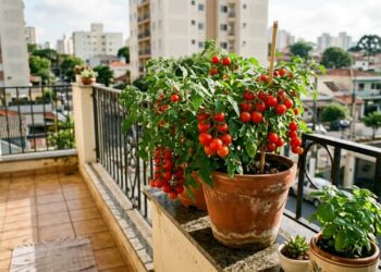 6 tipos de tomate-cereja que frutificam em pencas e ainda exigem pouco espaço de terra na sacada do apartamento