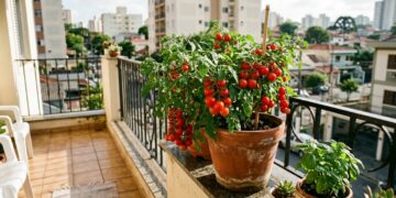 6 tipos de tomate-cereja que frutificam em pencas e ainda exigem pouco espaço de terra na sacada do apartamento