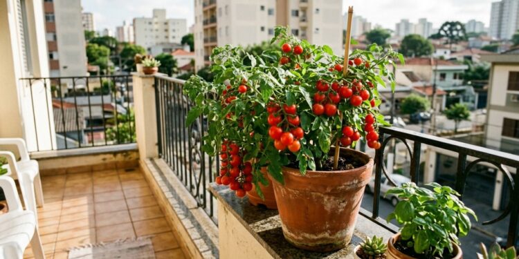6 tipos de tomate-cereja que frutificam em pencas e ainda exigem pouco espaço de terra na sacada do apartamento