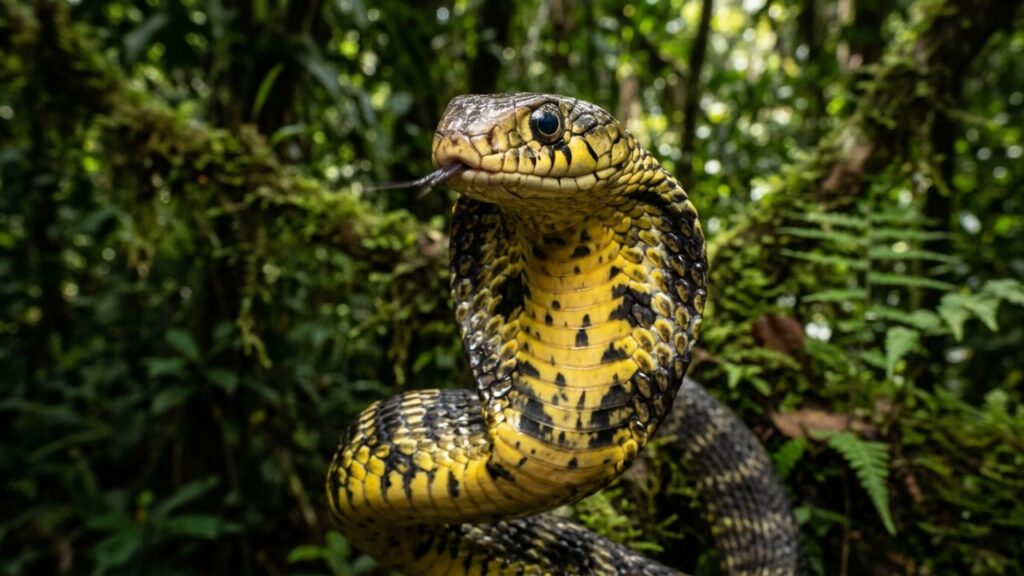 A cobra caninana que virou destaque na fauna brasileira porque, além de usar táticas de blefe, consegue emitir sons estratégicos para espantar predadores