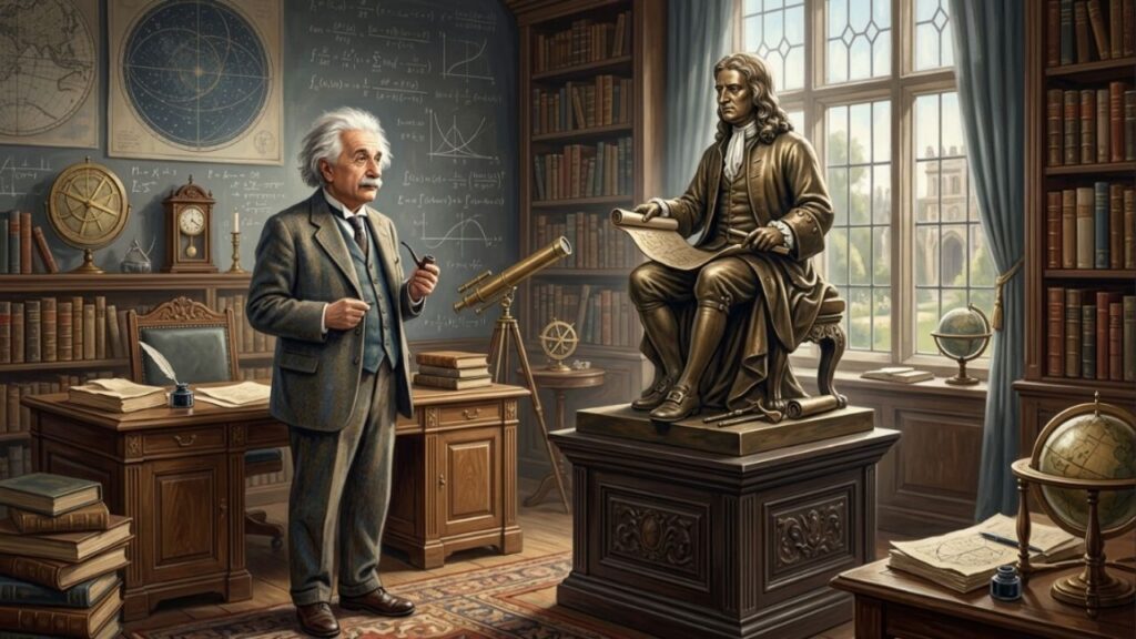 Albert Einstein, ao comentar o impacto eterno das descobertas de Isaac Newton, disse: "Perdoe-me, Newton, mas você encontrou o único caminho possível para um homem de pensamento supremo na sua época."