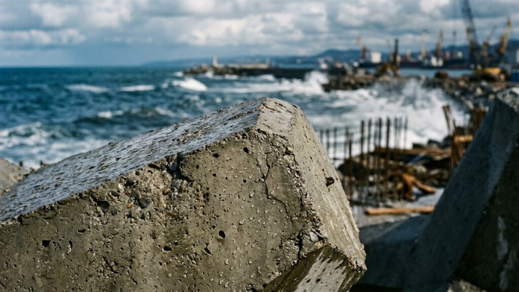 A engenharia costeira da Turquia que virou destaque internacional porque além de quebrar a força das ondas do Mar Negro consegue criar recifes artificiais duradouros