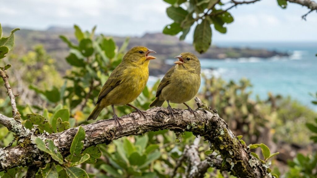 Estudo biológico considerado revolucionário em Galápagos surpreende a ciência ao registrar que aves fêmeas também cantam e mudam completamente o rumo da evolução