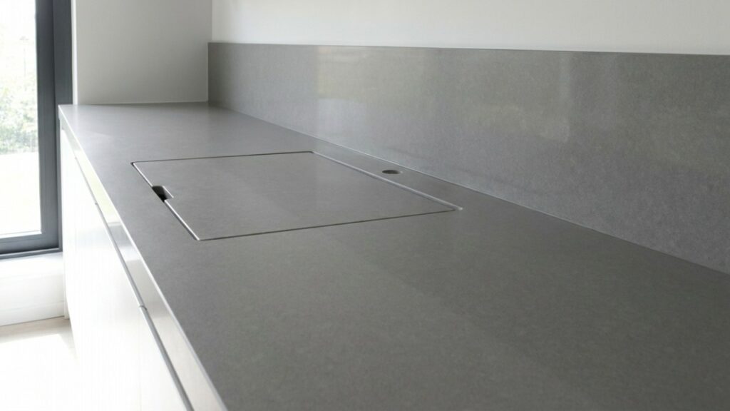 Adeus às pias de alumínio que riscam fácil: a tendência minimalista para embutir pias de quartzo invisíveis na cozinha