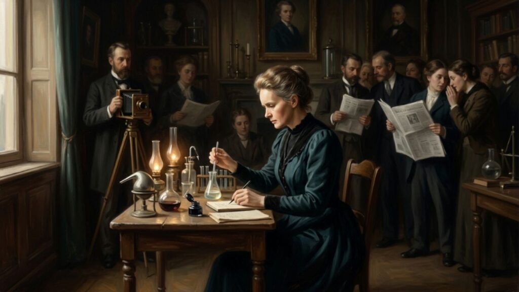 Albert Einstein, ao comentar o caráter inabalável de Marie Curie, disse: "De todos os seres célebres, ela é o único que a fama não corrompeu"