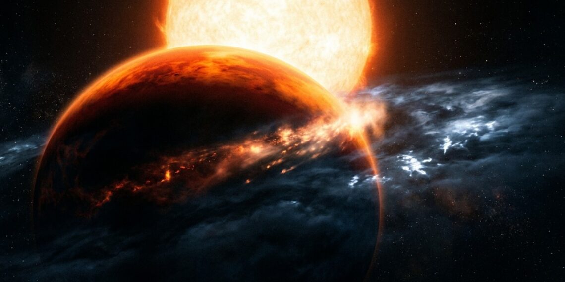 Este exoplaneta extremo com temperaturas de quase 2760 graus Celsius que virou destaque na astronomia porque além de possuir nuvens de vidro consegue manter uma atmosfera de metal vaporizado