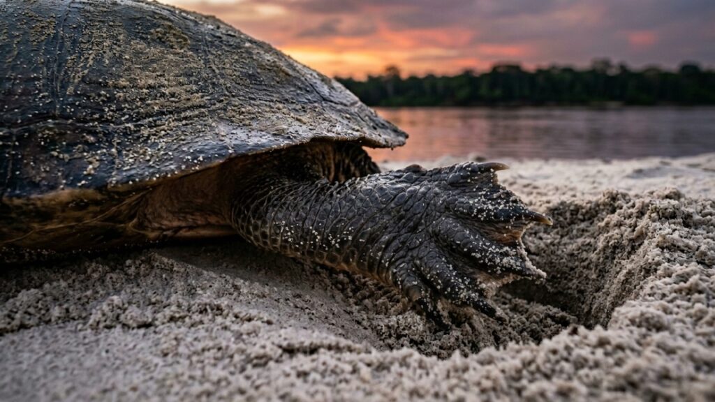 A intrigante tartaruga da Amazônia, que ganhou notoriedade na biologia por, além de utilizar o magnetismo terrestre para se locomover, ser capaz de voltar à praia onde nasceu