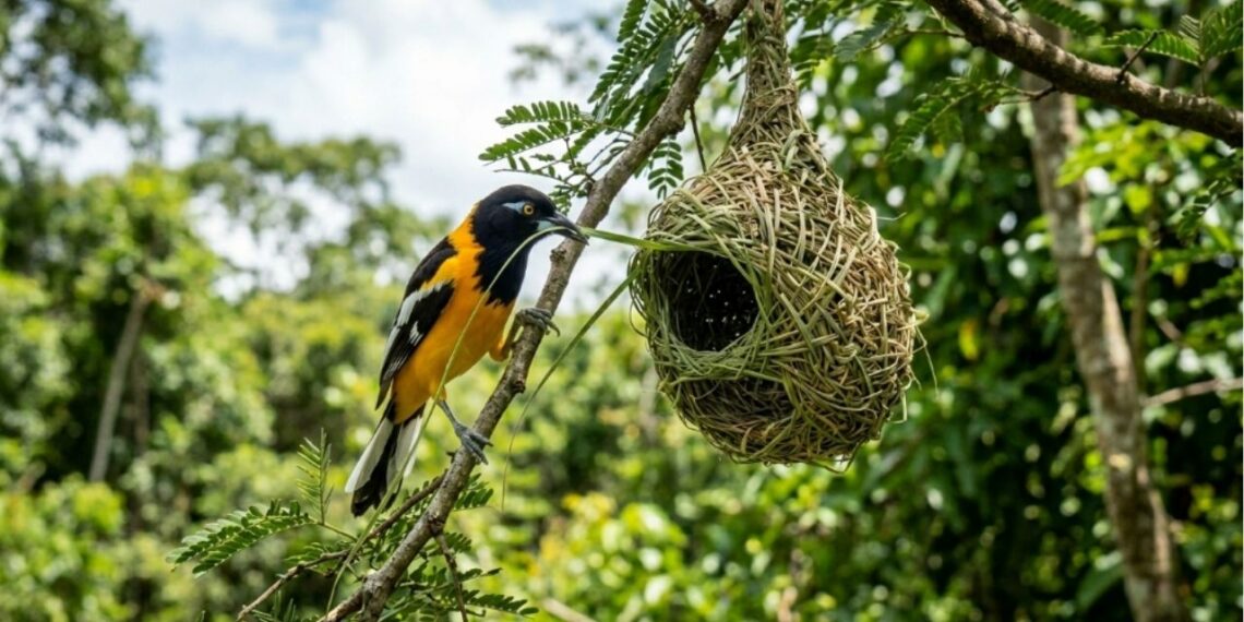 O pequeno pássaro brasileiro que tece o ninho mais elaborado da América do Sul, fio por fio, durante semanas