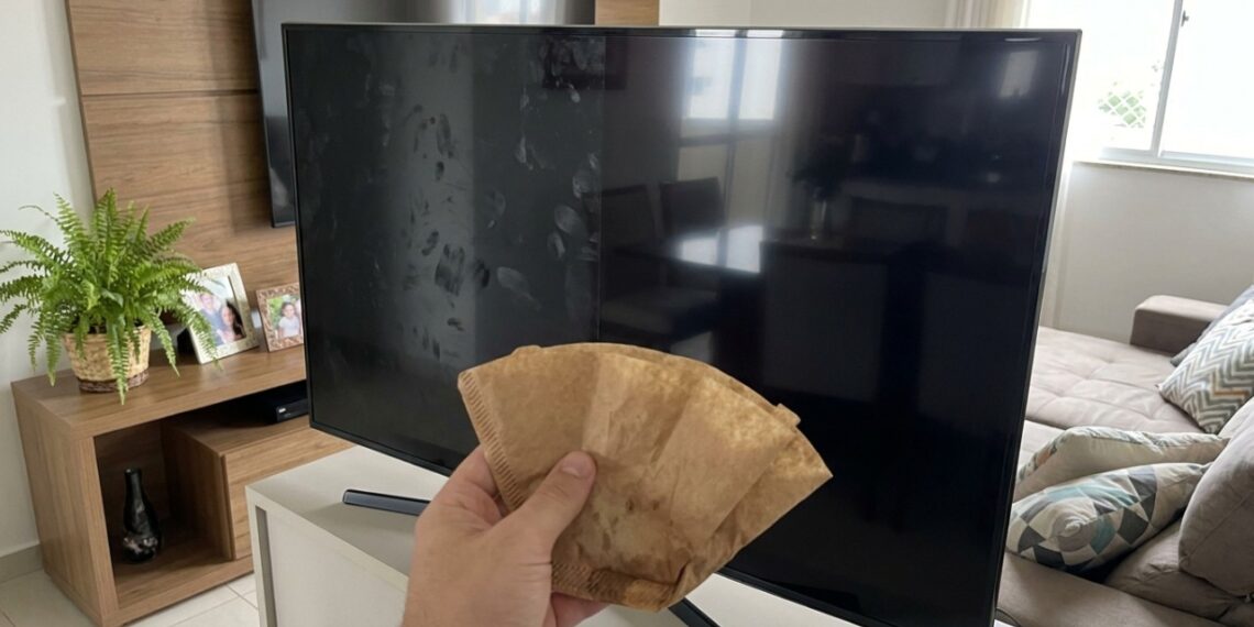 Como limpar a tela da TV plana sem deixar marcas ou fiapos: o truque fácil de passar um filtro de café limpo que está na moda