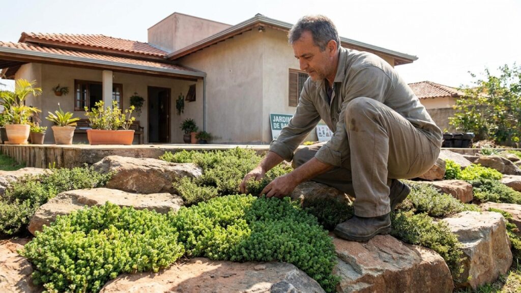 9 suculentas de cor vibrante que toleram chuvas fortes e ainda impedem que a terra do jardim de pedra seja lavada