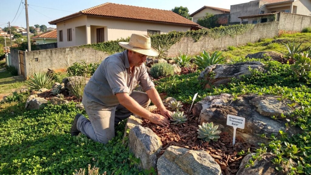 9 suculentas de cor vibrante que toleram chuvas fortes e ainda impedem que a terra do jardim de pedra seja lavada