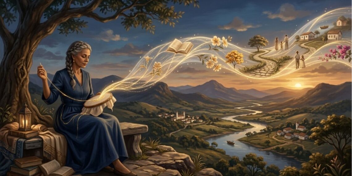 Frase do dia de Machado de Assis: "O tempo é um tecido invisível em que se pode bordar tudo."