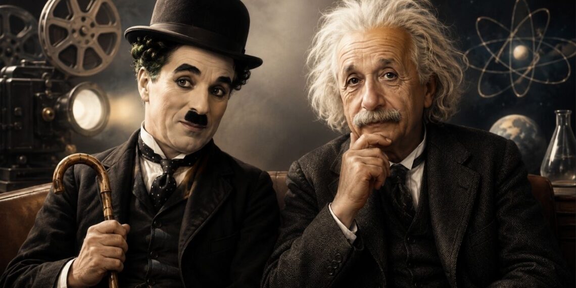 Charlie Chaplin, ao comentar a popularidade e a genialidade de Albert Einstein, falou: "A sua glória é maior que a minha. O mundo inteiro o admira, mesmo sem entender uma palavra do que você diz."
