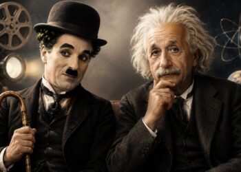 Charlie Chaplin, ao comentar a popularidade e a genialidade de Albert Einstein, falou: "A sua glória é maior que a minha. O mundo inteiro o admira, mesmo sem entender uma palavra do que você diz."