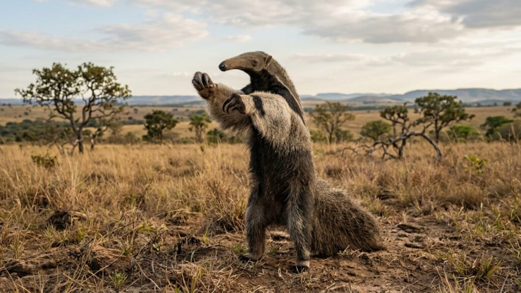 O Tamandua Bandeira Ganhou Notoriedade Na Fauna Do Cerrado Devido A Sua Habilidade De Mover A Lingua Comprida Durante Ataques A Cupinzeiros E Capturar Insetos Com Saliva Pegajosa