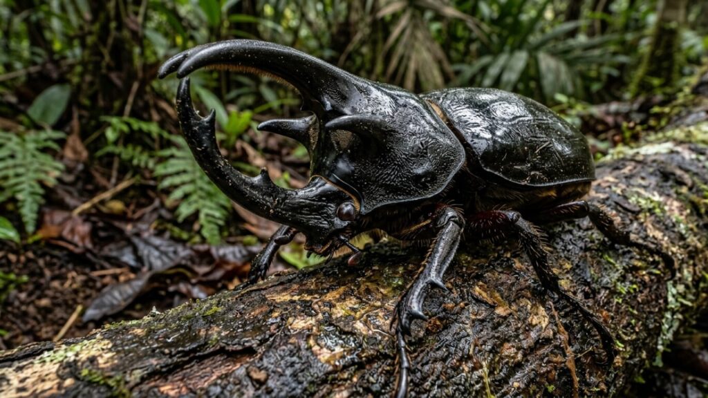 O besouro-rinoceronte que virou destaque na ecologia da Amazônia porque, além de modificar troncos caídos com sua força natural, consegue renovar e fertilizar o solo da floresta