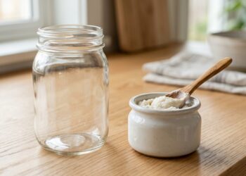 Mistura de óleo de coco com bicarbonato de sódio: para que serve e por que é recomendada para tirar restos de etiquetas coladas