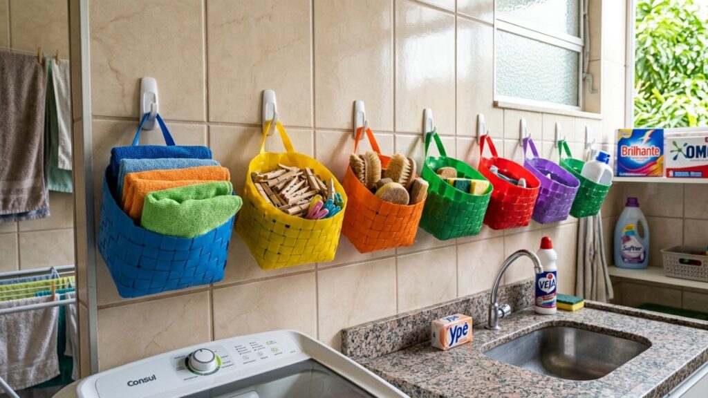 Nao Jogue Os Galões De Amaciante Vazios Fora Ideias Para Reutilizar Esses Recipientes Para Organizar Produtos E Escovas Na Lavanderia De Casa
