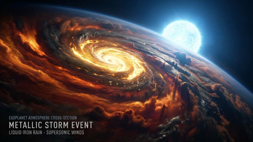 Este exoplaneta extremo com temperaturas de quase 2760 graus Celsius que virou destaque na astronomia porque além de possuir nuvens de vidro consegue manter uma atmosfera de metal vaporizado