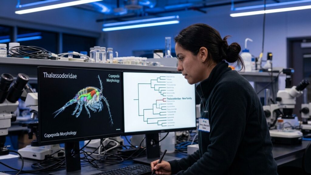 Biólogos encontram esta criatura exótica vivendo nas profundezas do oceano ao sudeste da Groenlândia após pesquisadores alemães descerem a 2537 metros e identificarem um novo ramo da árvore da vida