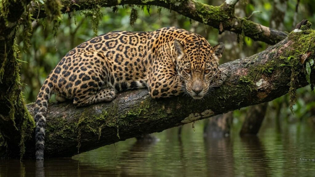 Esta onça-pintada nativa da Amazônia desafia a correnteza de rios densos e surpreende pesquisadores ao expandir seu território em busca de novos parceiros