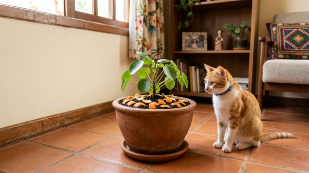Espalhar pedaços de casca de laranja fresca nos vasos de plantas: para que serve e quando fazer isso