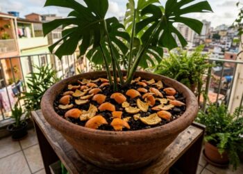 Espalhar pedaços de casca de laranja fresca nos vasos de plantas: para que serve e quando fazer isso