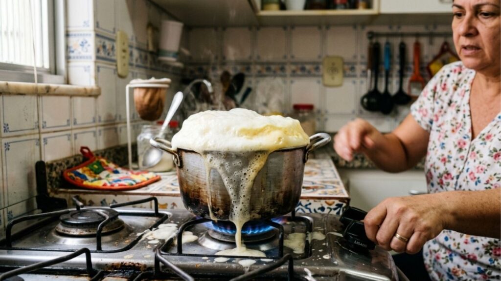 Por que o leite ferve e transborda derramando, mas a água só borbulha sem subir