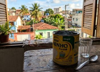 Não jogue latas de leite em pó vazias fora! Ideias para reutilizar essas embalagens como organizadores rústicos de talheres grandes na bancada da cozinha