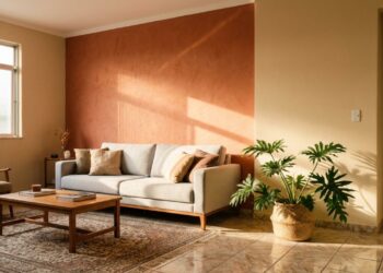 Adeus às paredes pintadas apenas de branco gelo: qual a tendência de tons terracota e naturais para substituí-las em 2026?