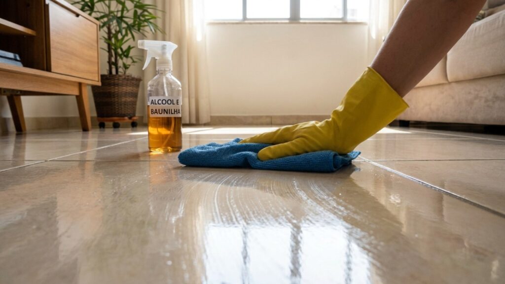 Mistura de álcool líquido com essência de baunilha: para que serve e por que é recomendada para passar no chão da casa