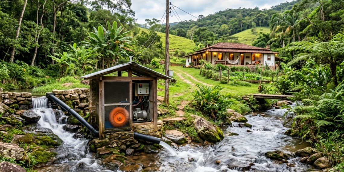 Ele montou sua própria usina hidrelétrica em casa e agora vive com energia própria