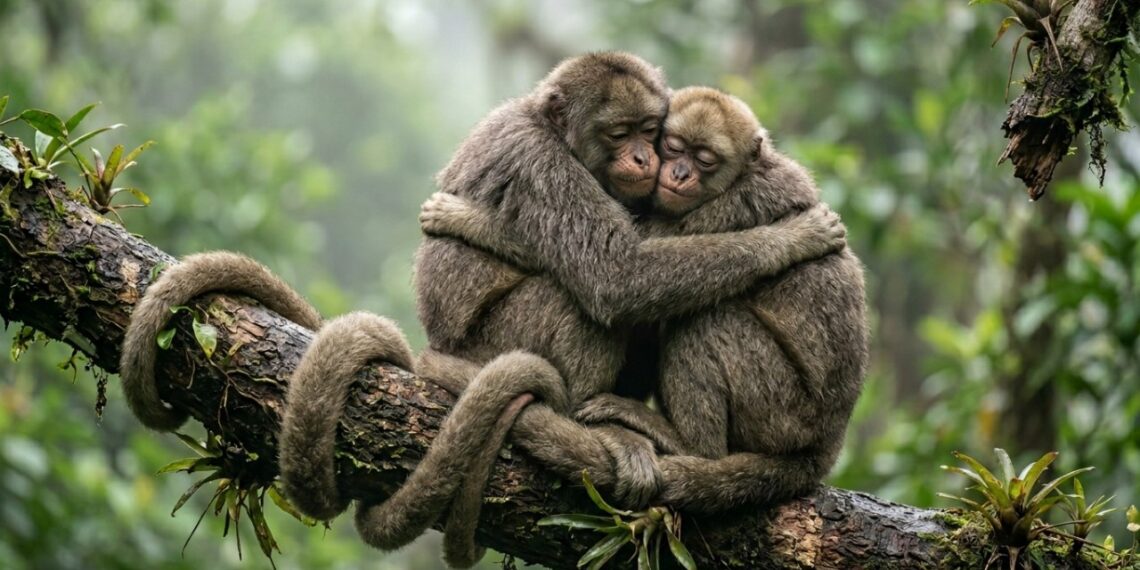 O muriqui do norte que virou símbolo de conservação porque além de evitar completamente brigas violentas na natureza, ajuda a inspirar a proteção da biodiversidade nas florestas brasileiras